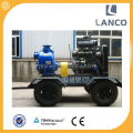 self priming centrifugal engine trailer mounted trash pump